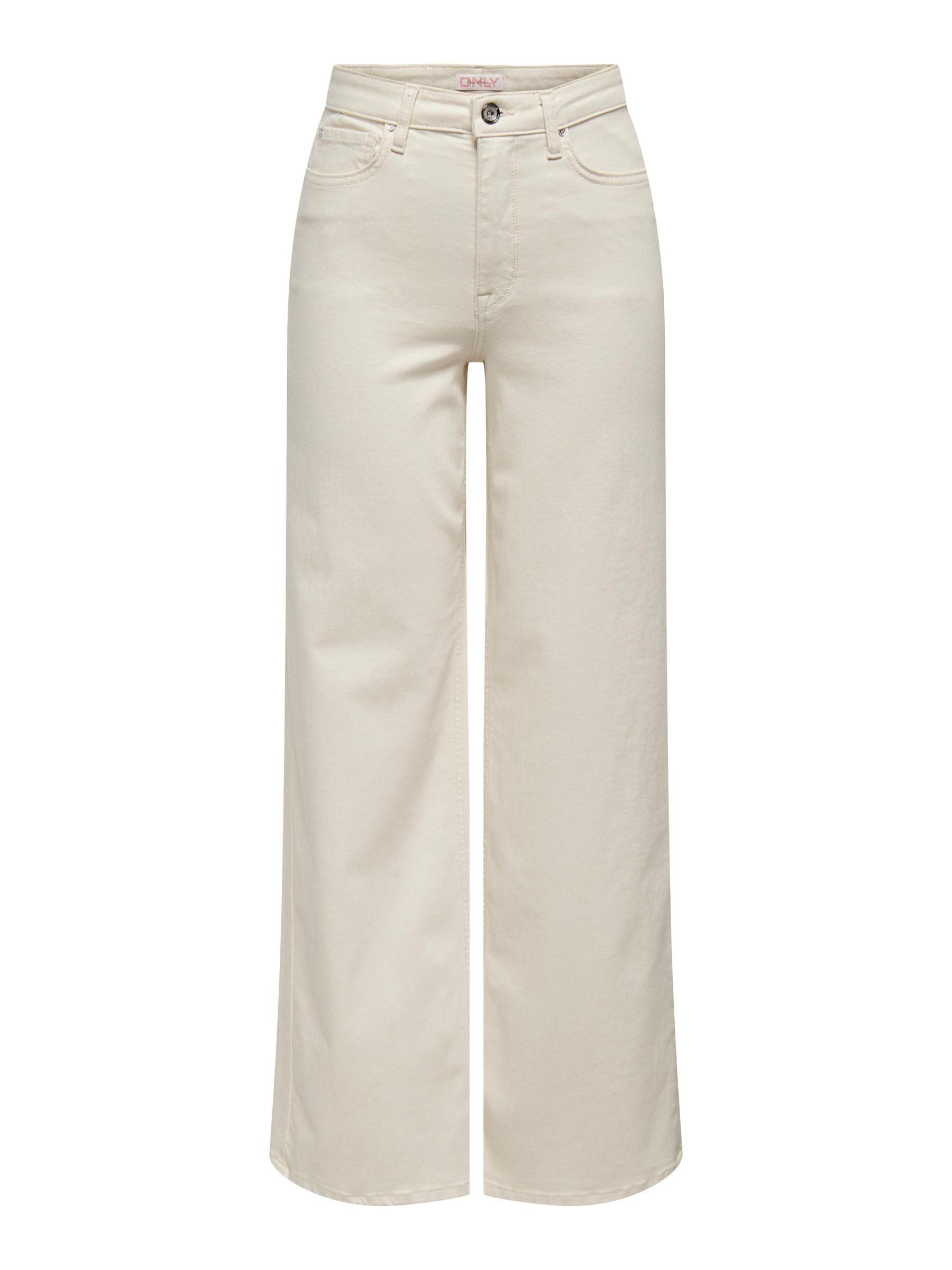 ONLY Female Jeans mit weitem Bein ONLMADISON Hohe Taille Weiter Beinschnitt Jeans