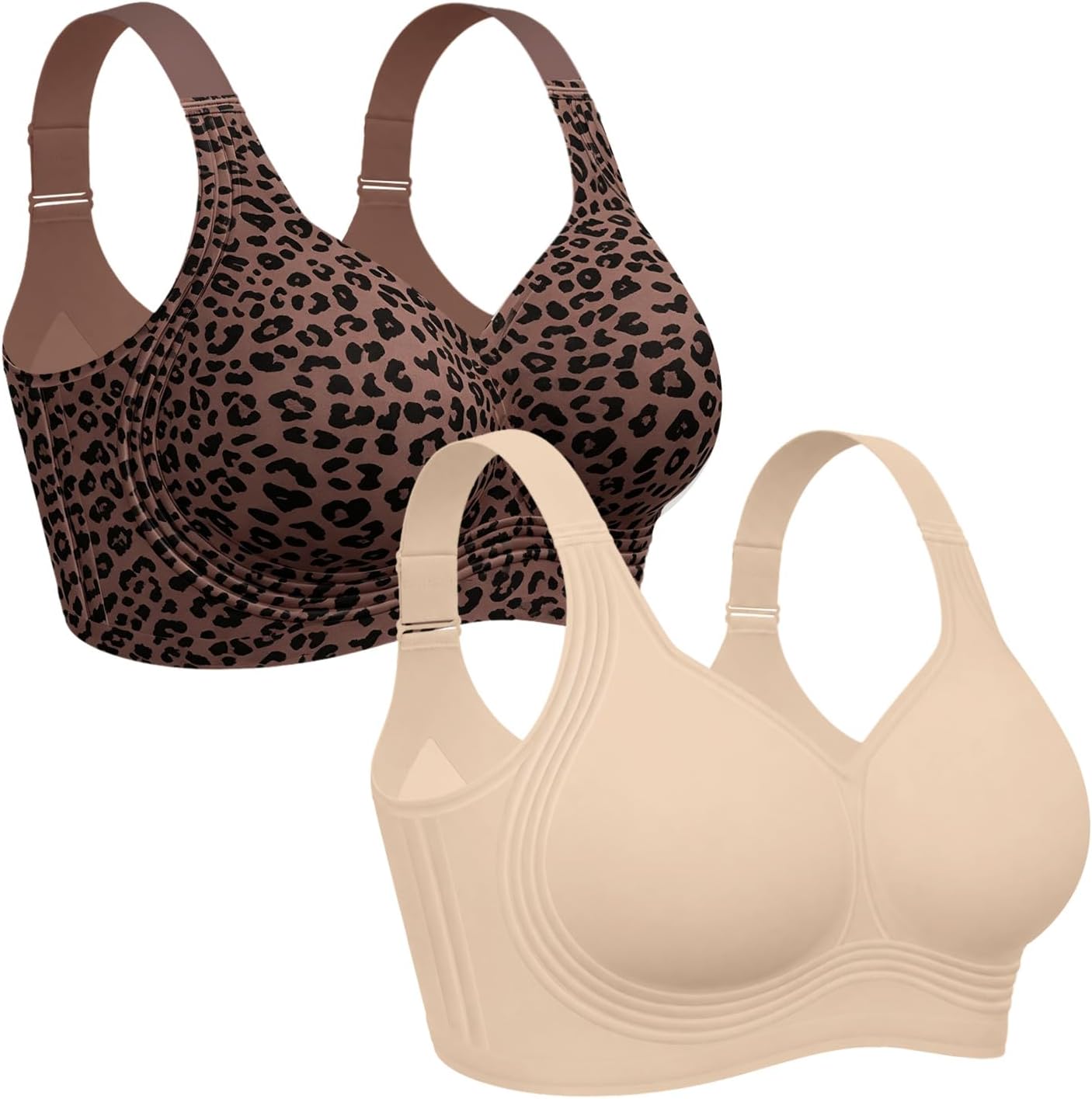 OEAK Womens Wireless Jelly Bras Plus Size Support Push Up Comfortable Bra