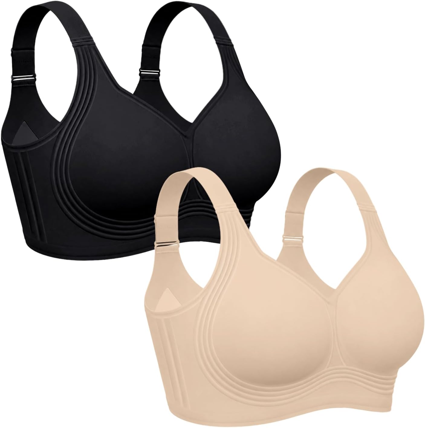 OEAK Womens Wireless Jelly Bras Plus Size Support Push Up Comfortable Bra