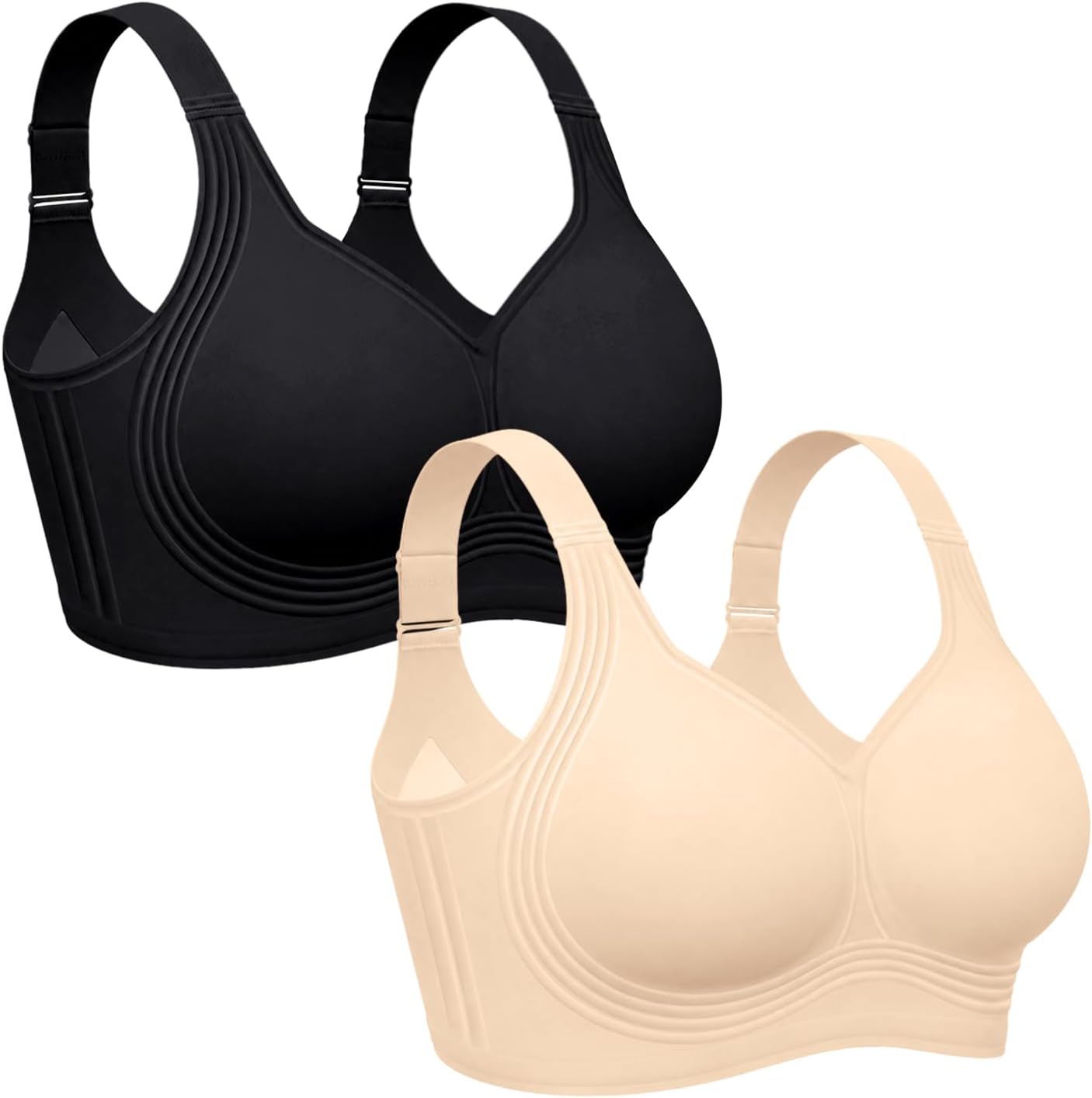 OEAK Womens Wireless Jelly Bras Plus Size Support Push Up Comfortable Bra