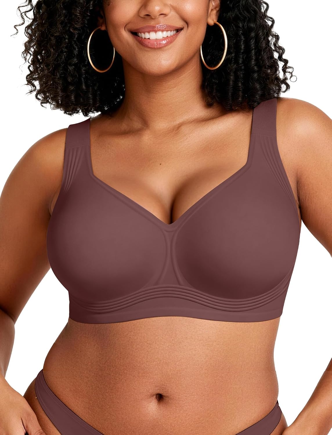 OEAK Womens Wireless Jelly Bras Plus Size Support Push Up Comfortable Bra