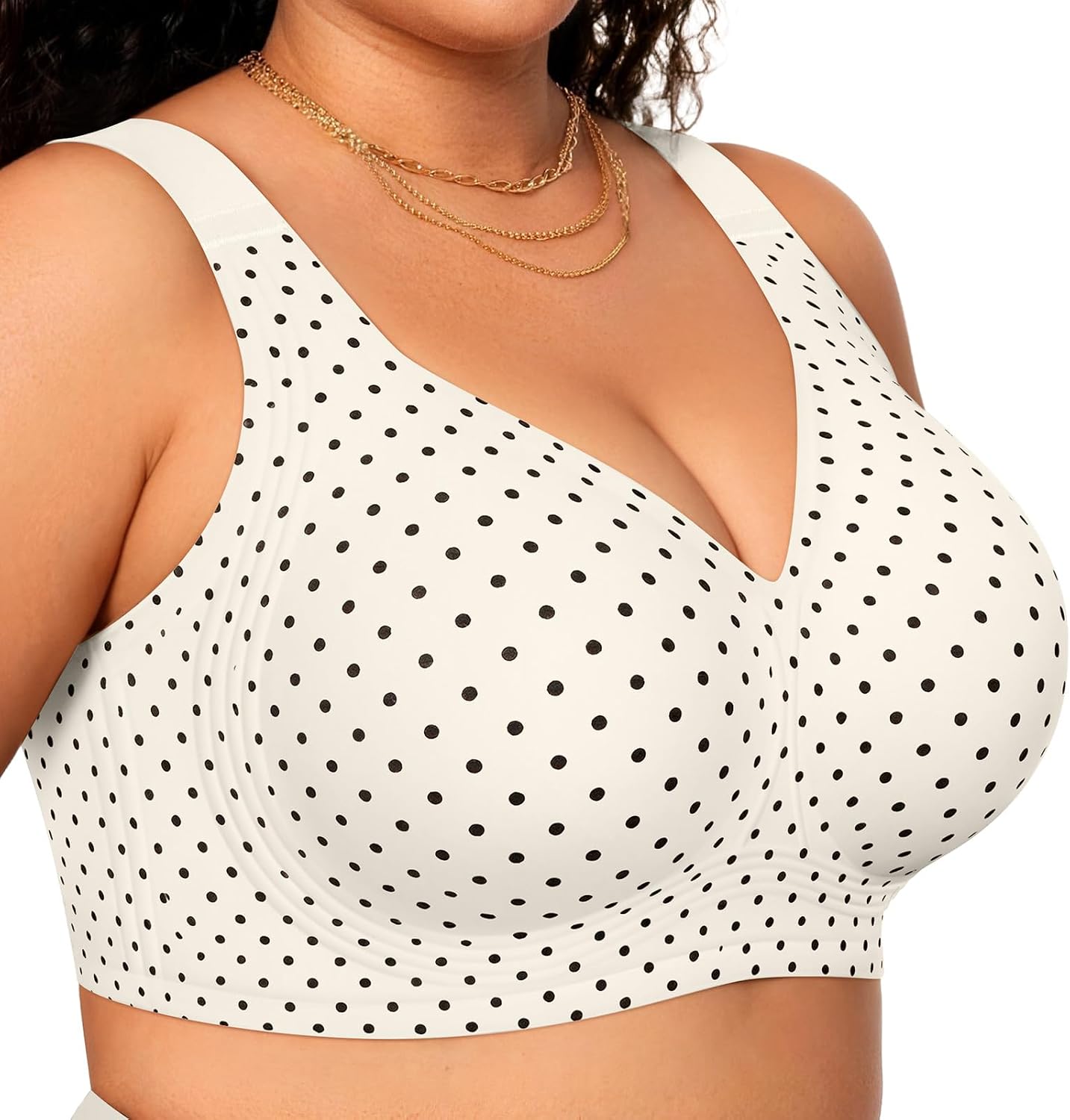OEAK Womens Wireless Jelly Bras Plus Size Support Push Up Comfortable Bra
