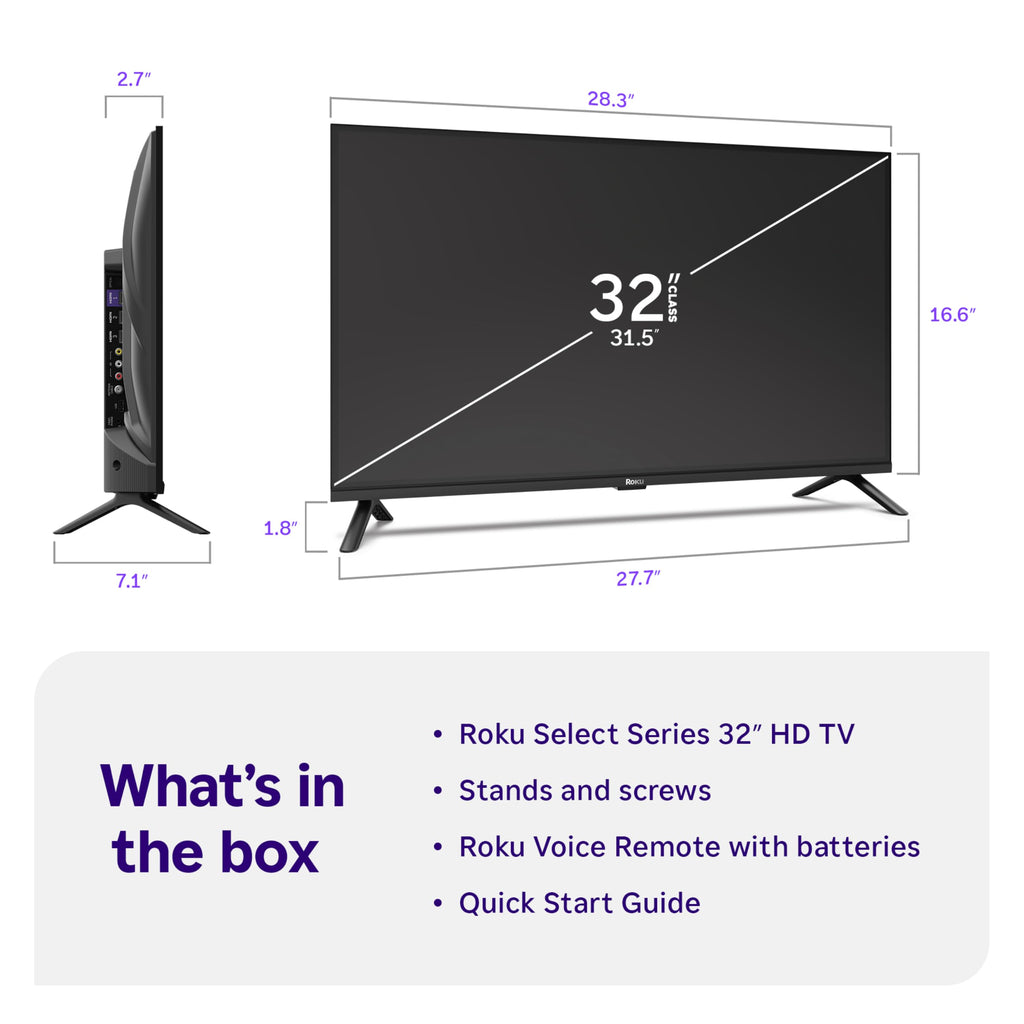 Roku 32-Inch Select Series Smart TV 2026-1080p Full HD TV - RokuTV