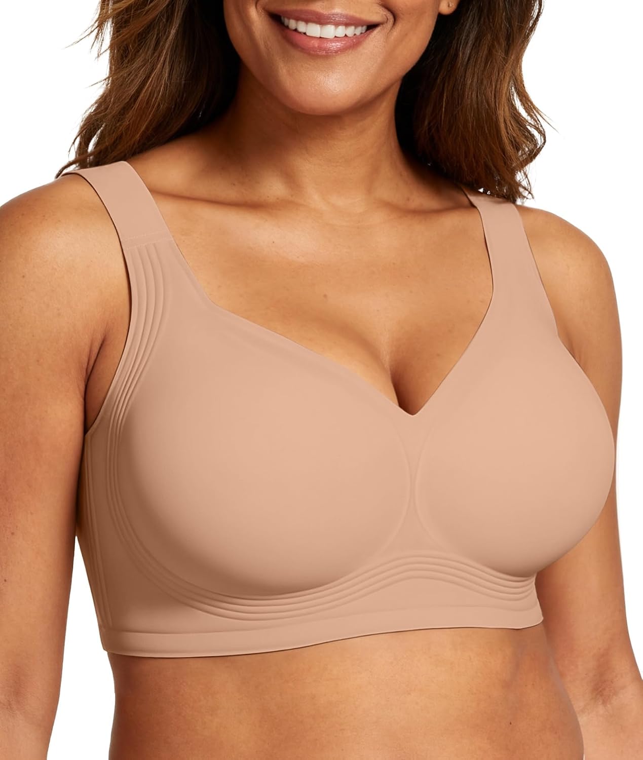 OEAK Womens Wireless Jelly Bras Plus Size Support Push Up Comfortable Bra