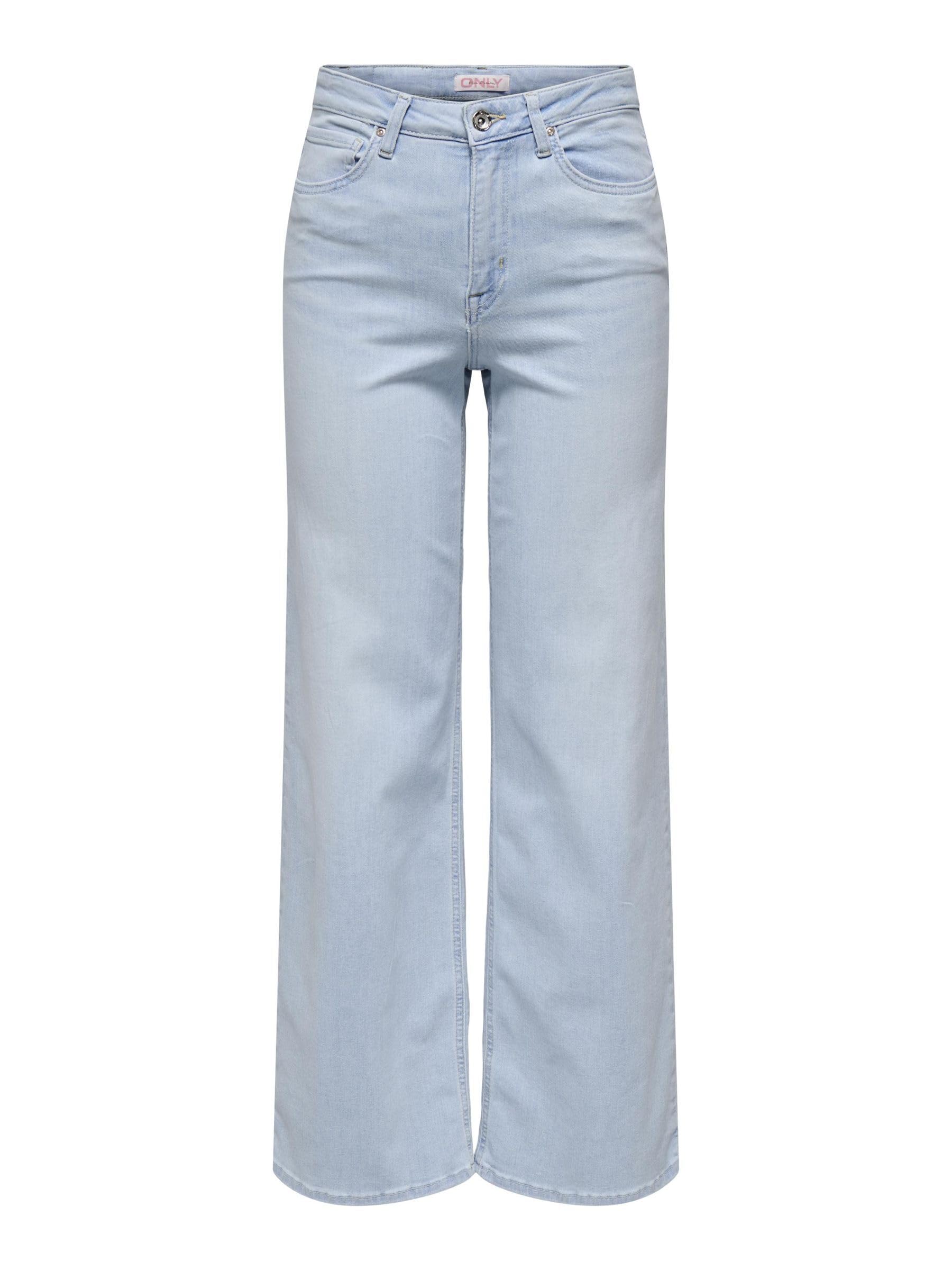 ONLY Female Jeans mit weitem Bein ONLMADISON Hohe Taille Weiter Beinschnitt Jeans