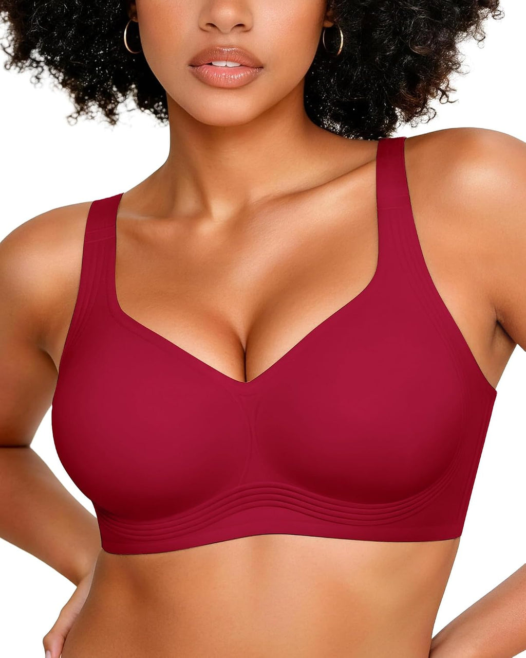 OEAK Womens Wireless Jelly Bras Plus Size Support Push Up Comfortable Bra