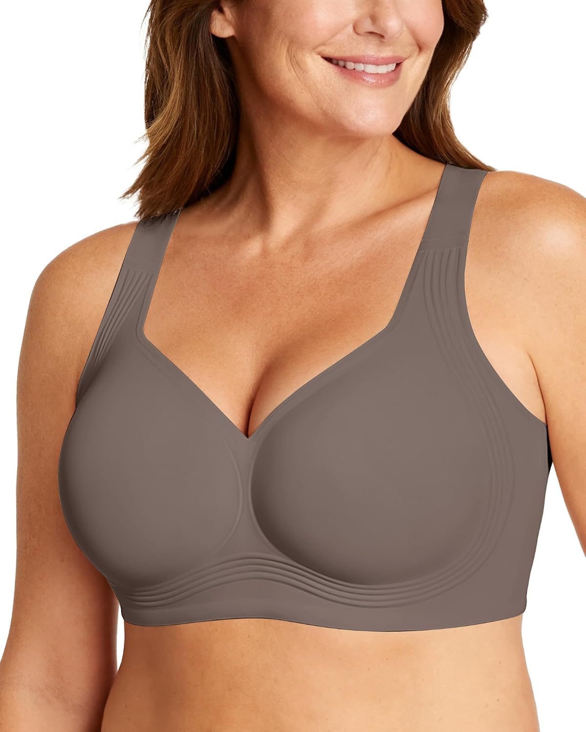 OEAK Womens Wireless Jelly Bras Plus Size Support Push Up Comfortable Bra