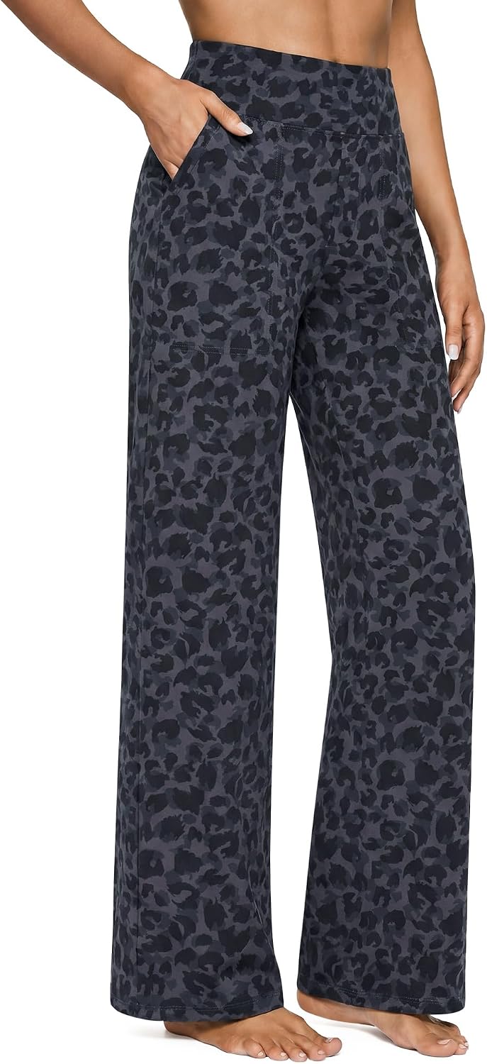 G4Free Yoga Pants for Women Wide Leg Pants with Pockets High Waisted