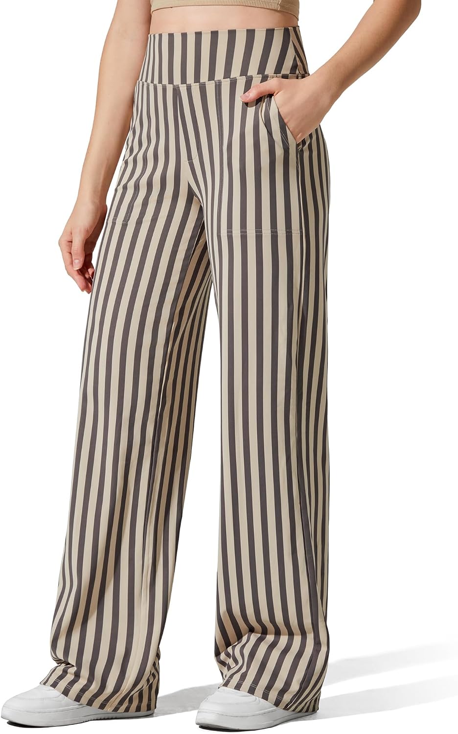 G4Free Yoga Pants for Women Wide Leg Pants with Pockets High Waisted