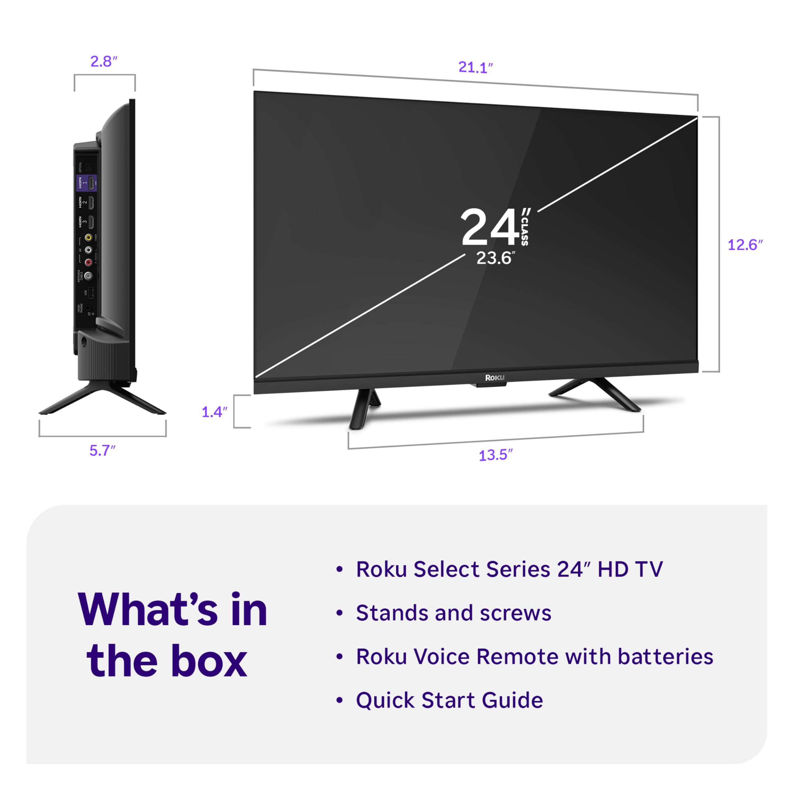 Roku 32-Inch Select Series Smart TV 2026-1080p Full HD TV - RokuTV