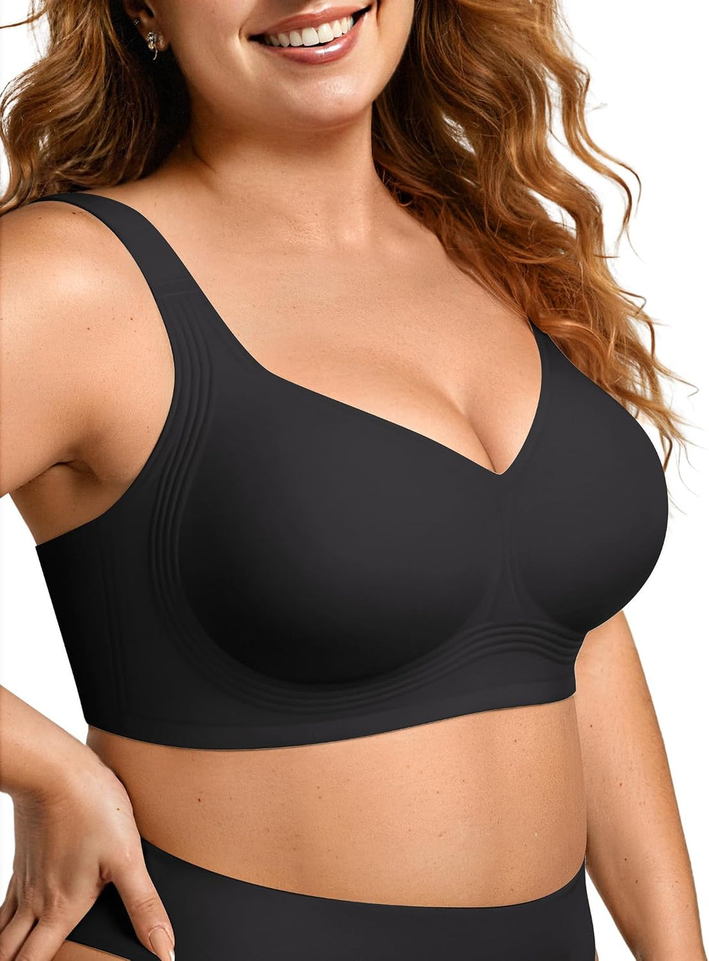 OEAK Womens Wireless Jelly Bras Plus Size Support Push Up Comfortable Bra