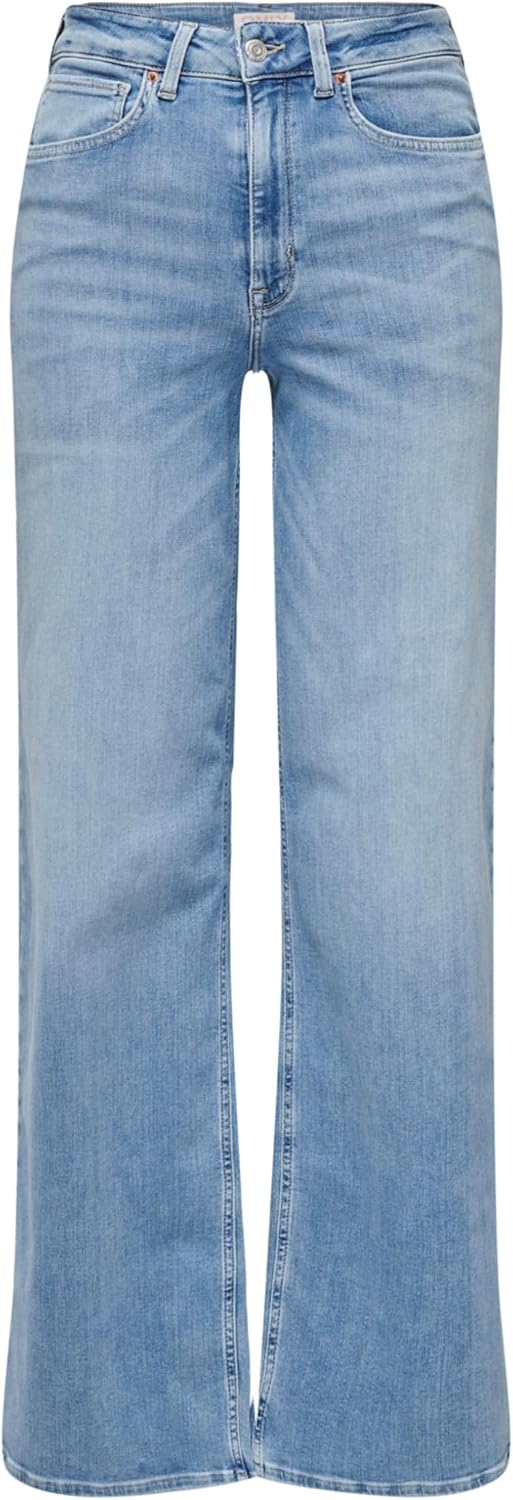ONLY Female Jeans mit weitem Bein ONLMADISON Hohe Taille Weiter Beinschnitt Jeans