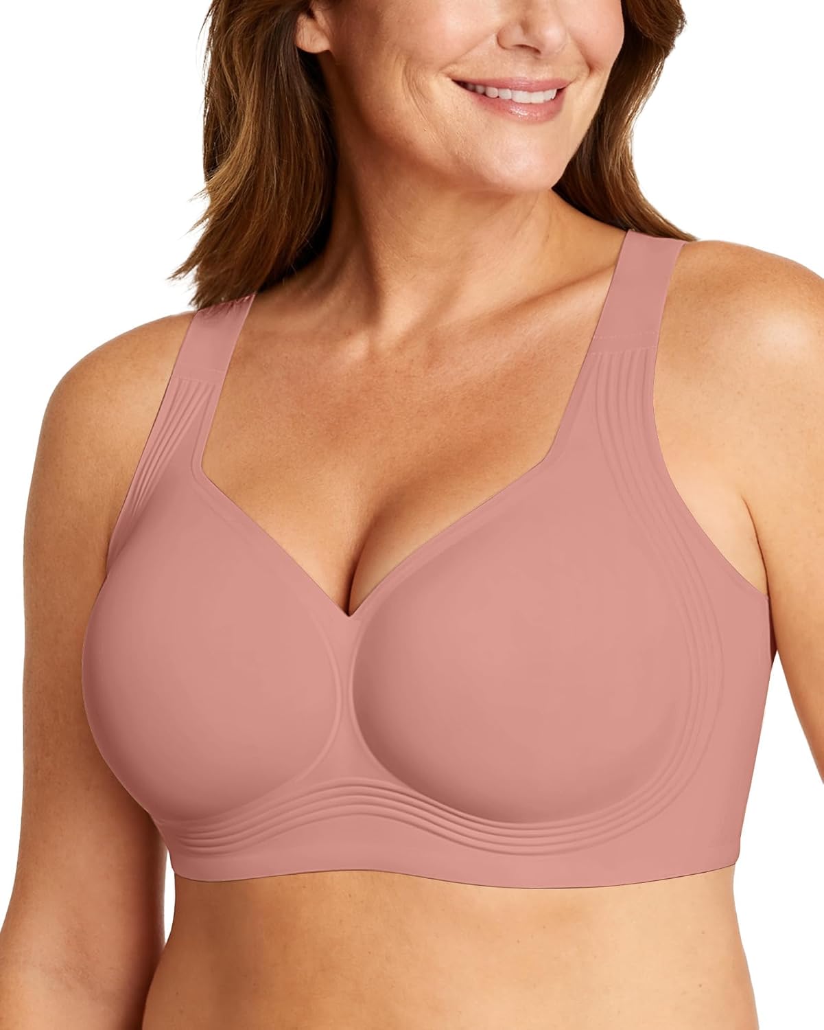 OEAK Womens Wireless Jelly Bras Plus Size Support Push Up Comfortable Bra