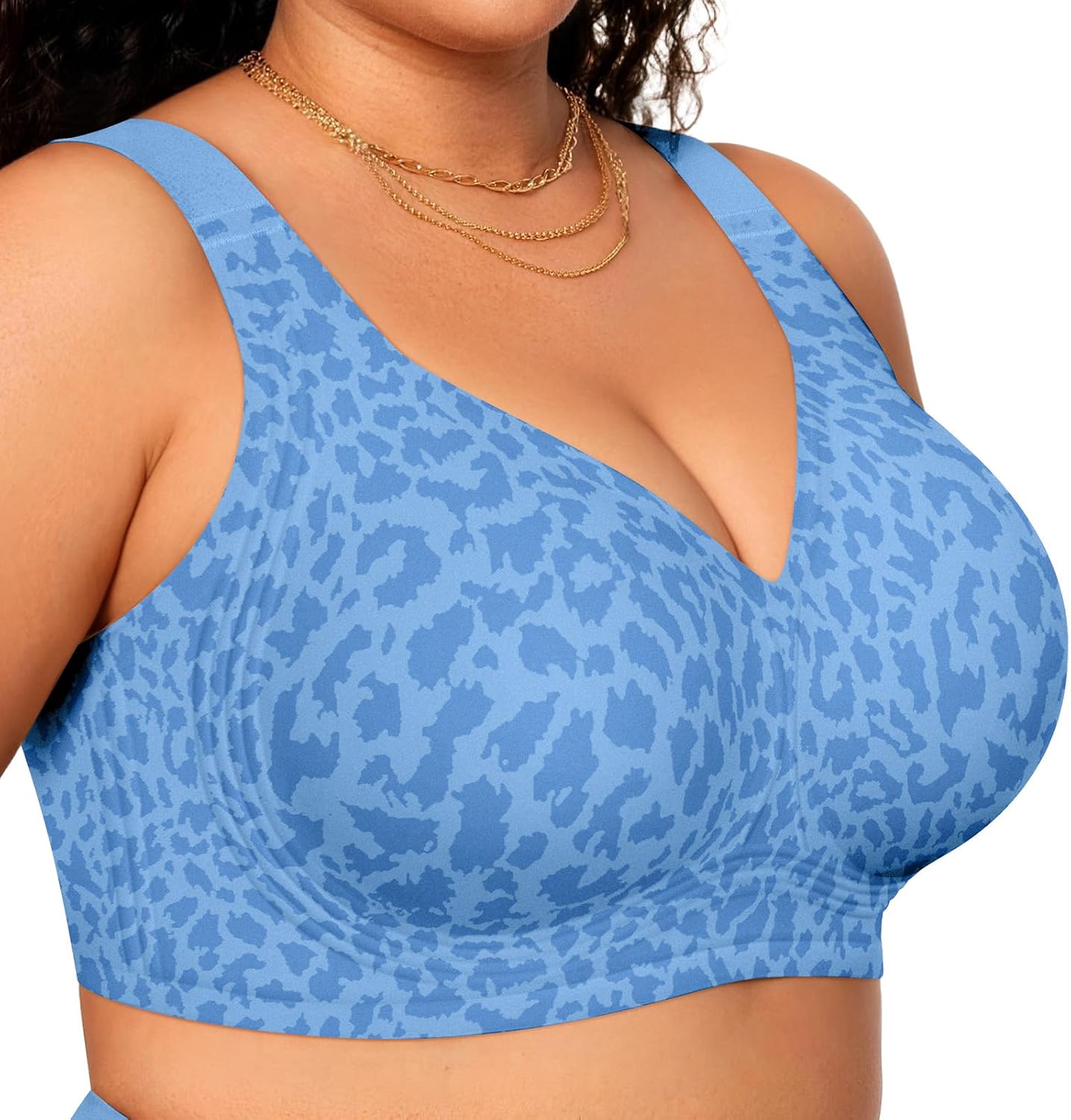 OEAK Womens Wireless Jelly Bras Plus Size Support Push Up Comfortable Bra