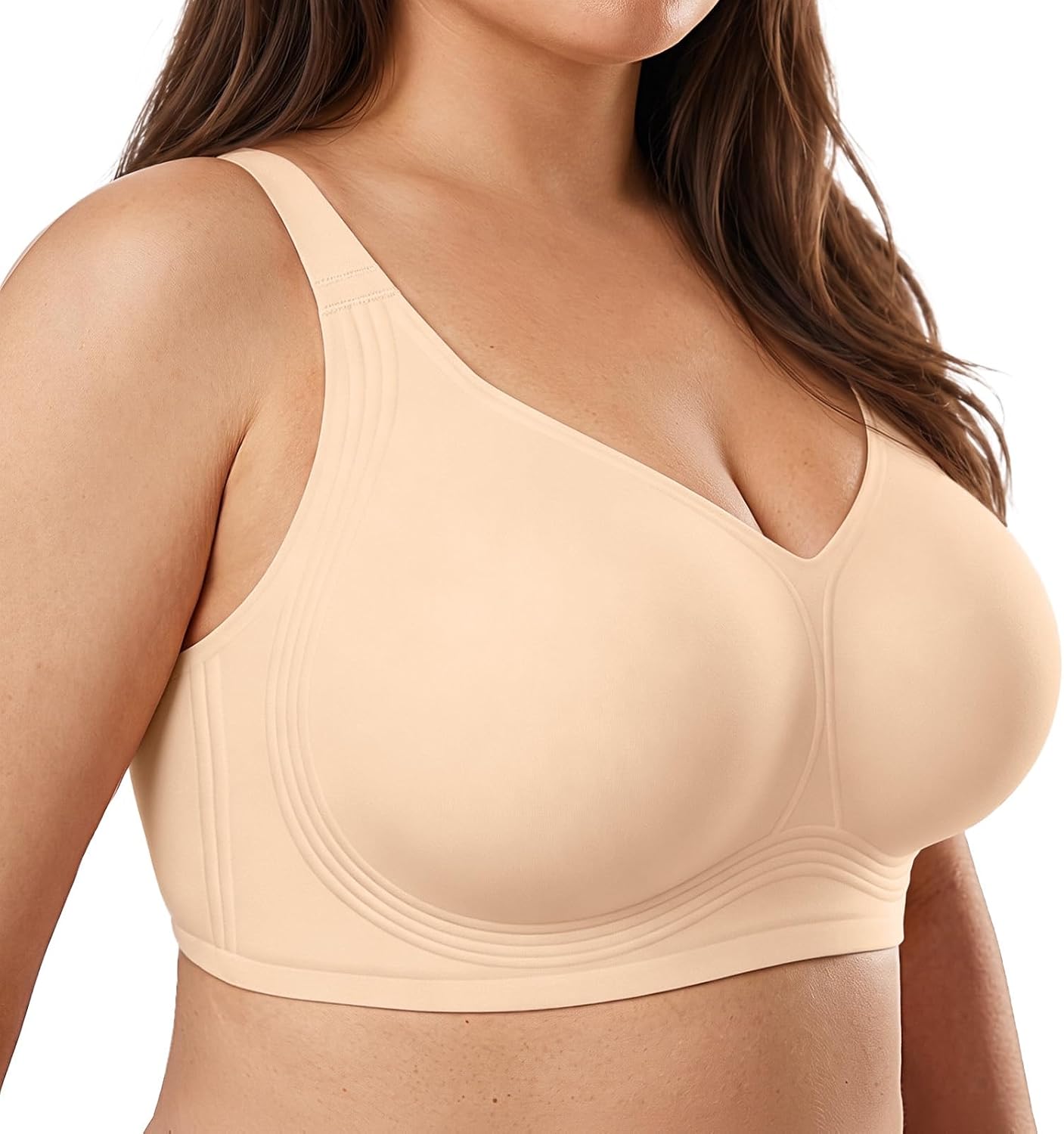 OEAK Womens Wireless Jelly Bras Plus Size Support Push Up Comfortable Bra