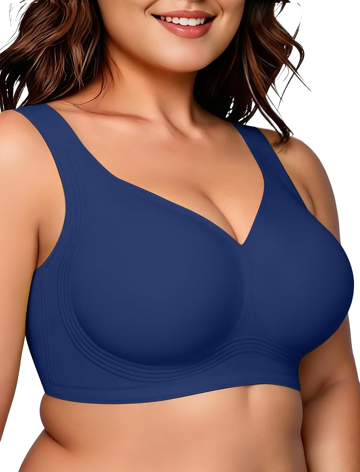 OEAK Womens Wireless Jelly Bras Plus Size Support Push Up Comfortable Bra