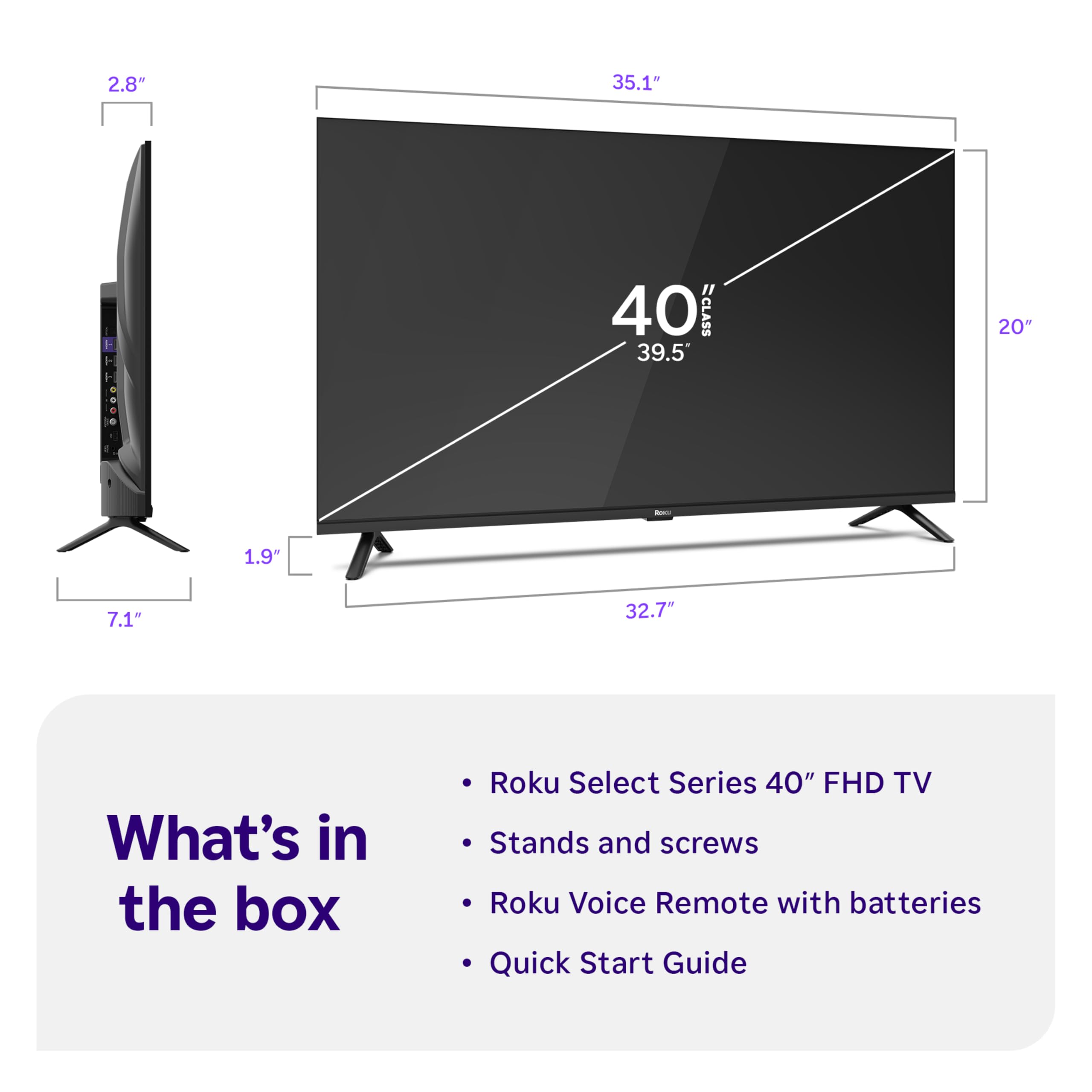 Roku 32-Inch Select Series Smart TV 2026-1080p Full HD TV - RokuTV