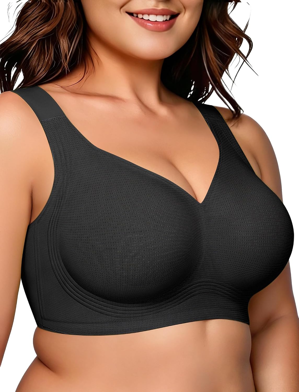 OEAK Womens Wireless Jelly Bras Plus Size Support Push Up Comfortable Bra