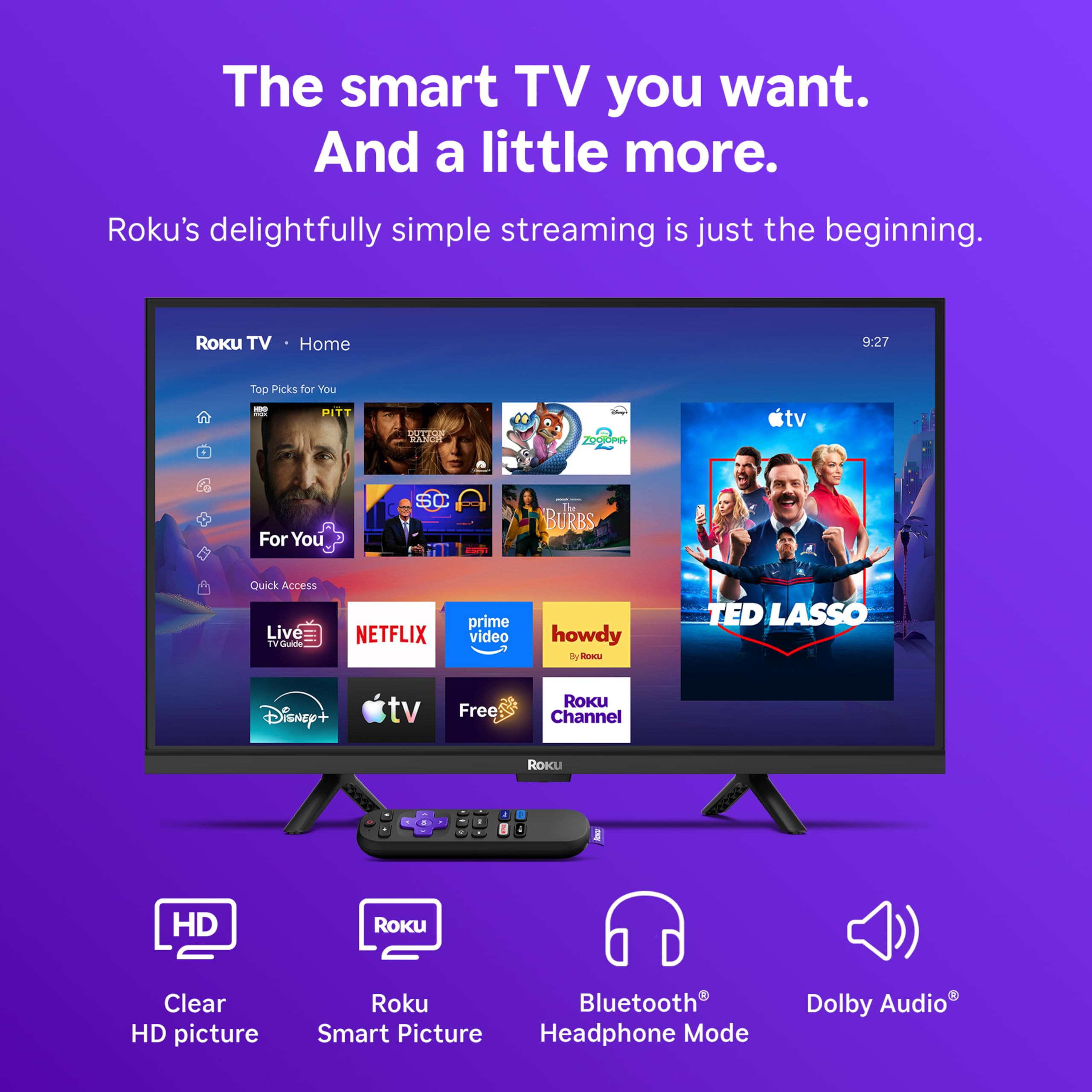 Roku 32-Inch Select Series Smart TV 2026-1080p Full HD TV - RokuTV