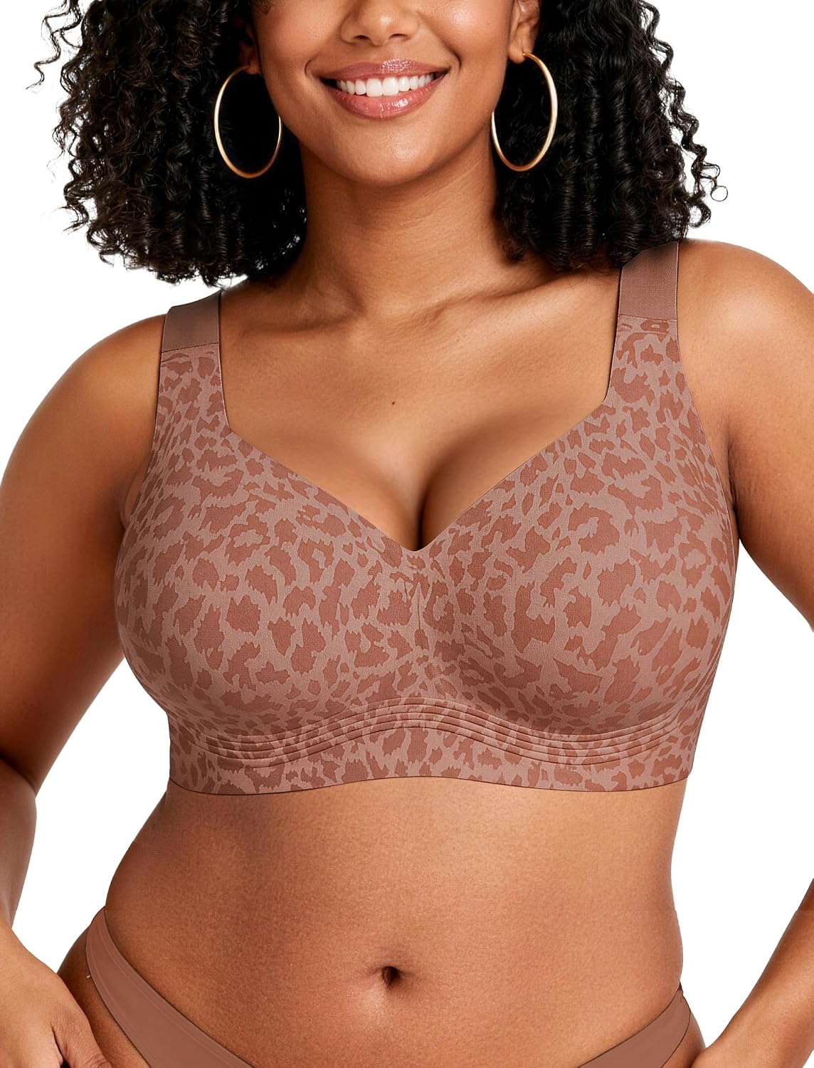 OEAK Womens Wireless Jelly Bras Plus Size Support Push Up Comfortable Bra