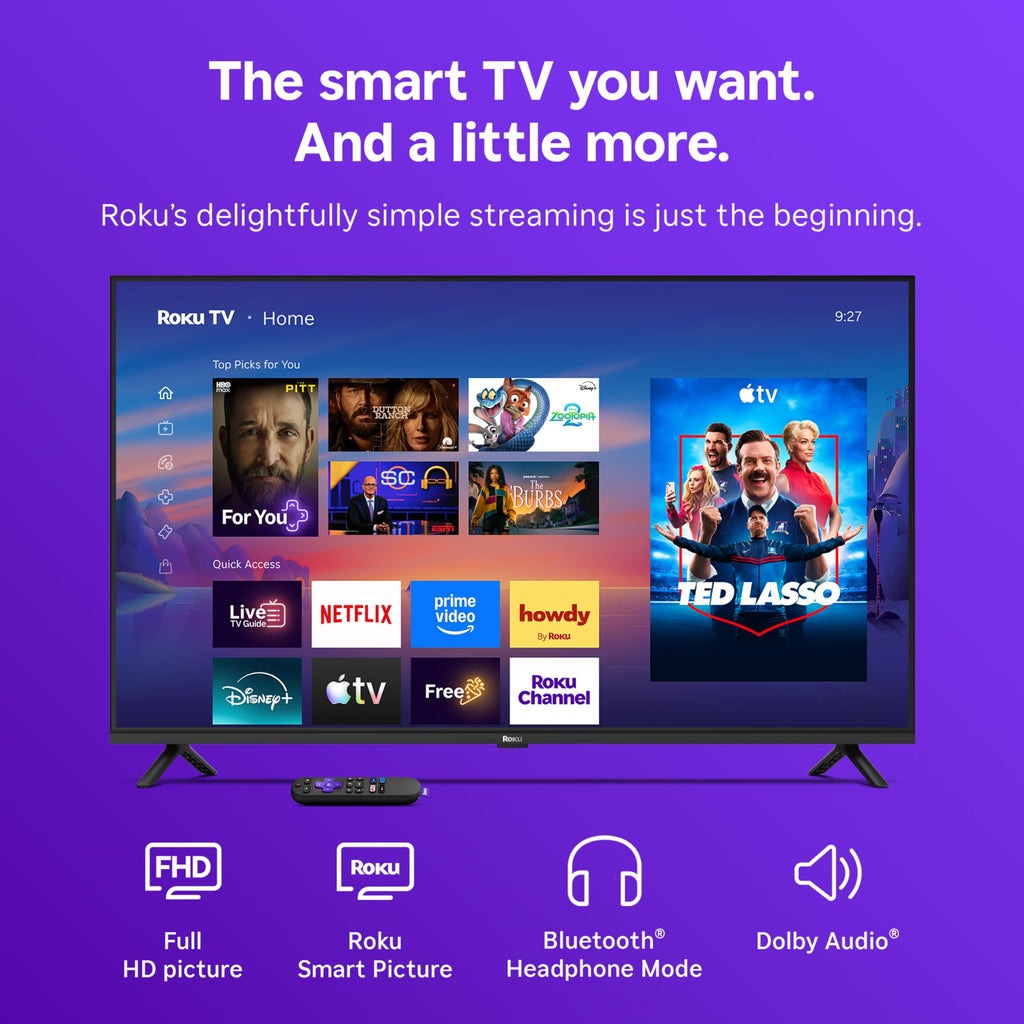 Roku 32-Inch Select Series Smart TV 2026-1080p Full HD TV - RokuTV