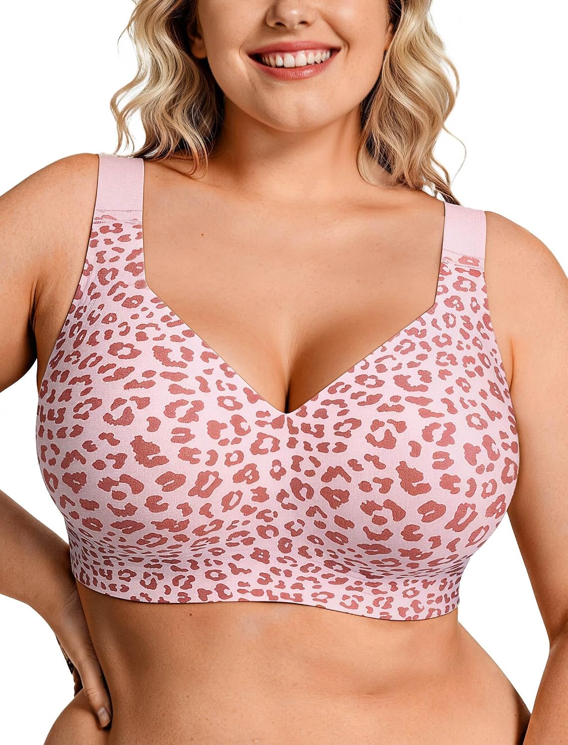 OEAK Womens Wireless Jelly Bras Plus Size Support Push Up Comfortable Bra