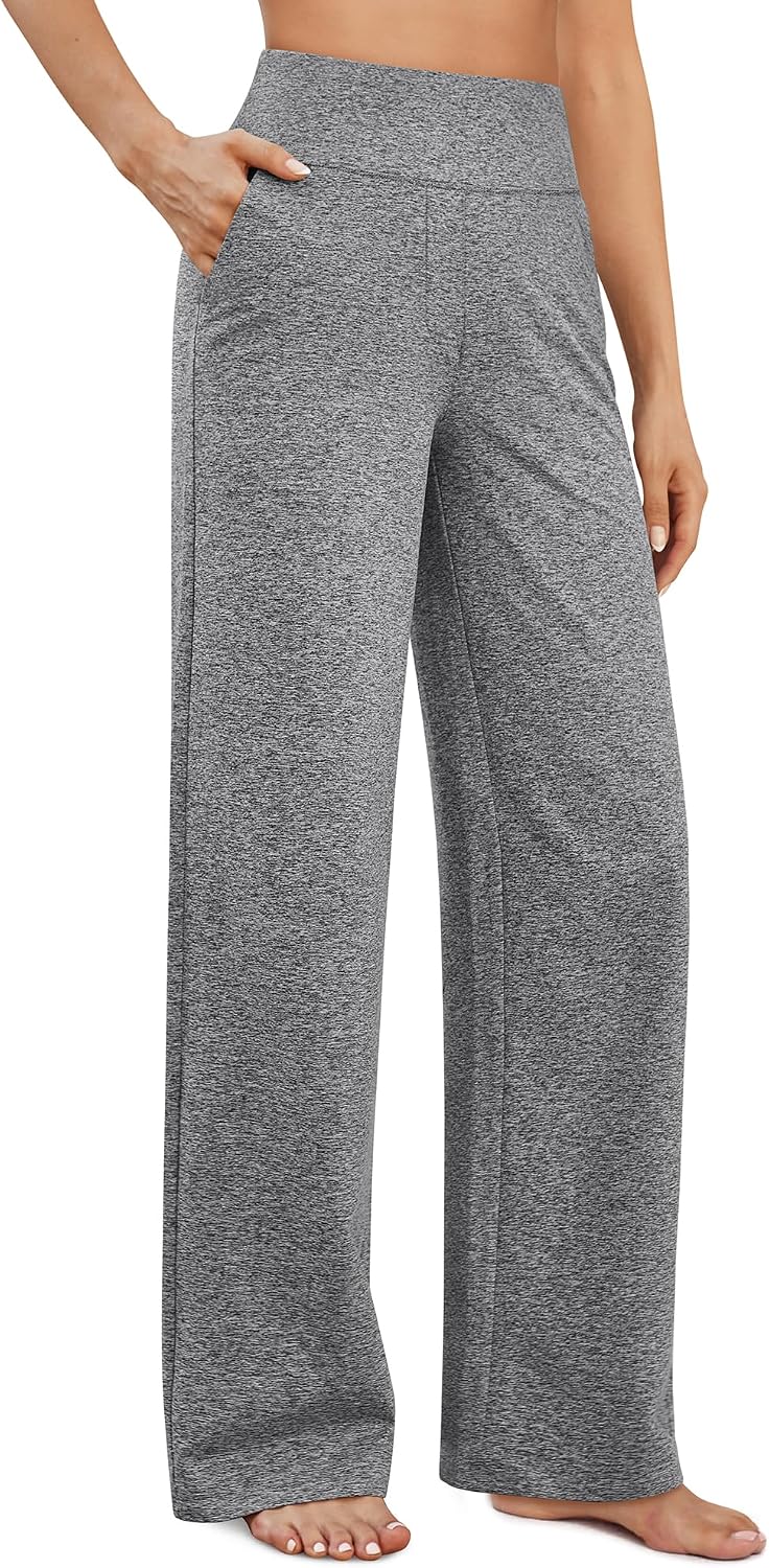 G4Free Yoga Pants for Women Wide Leg Pants with Pockets High Waisted