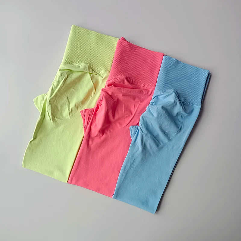 Calça legging Feminina Cintura Alta Sem Costura com Efeito Push-Up – Ideal para Fitness, (Levanta Bumbum e Alta Elasticidade)