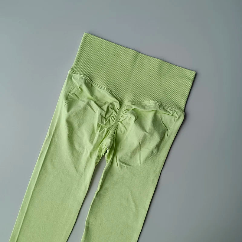 Calça legging Feminina Cintura Alta Sem Costura com Efeito Push-Up – Ideal para Fitness, (Levanta Bumbum e Alta Elasticidade)