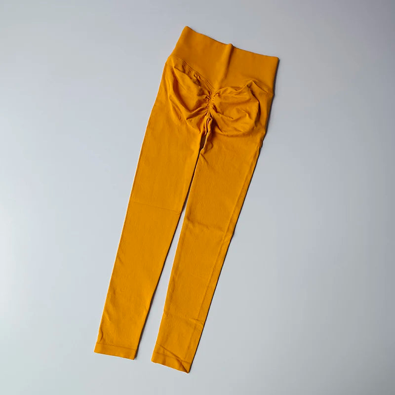 Calça legging Feminina Cintura Alta Sem Costura com Efeito Push-Up – Ideal para Fitness, (Levanta Bumbum e Alta Elasticidade)