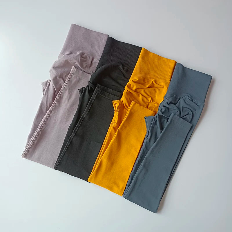 Calça legging Feminina Cintura Alta Sem Costura com Efeito Push-Up – Ideal para Fitness, (Levanta Bumbum e Alta Elasticidade)