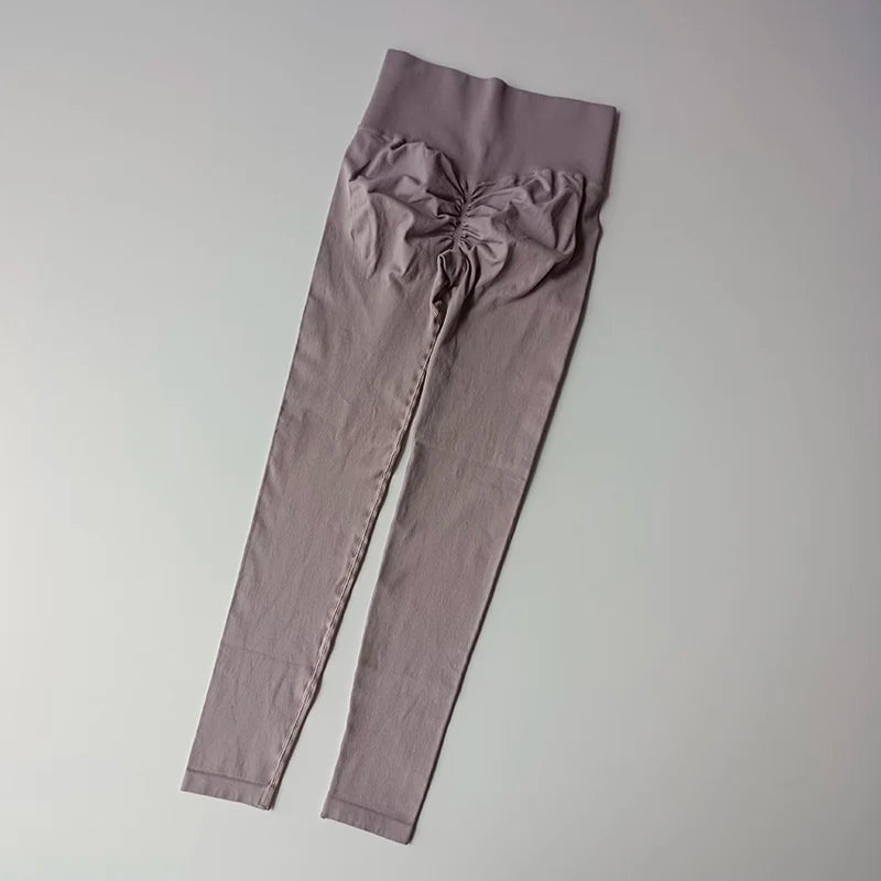 Calça legging Feminina Cintura Alta Sem Costura com Efeito Push-Up – Ideal para Fitness, (Levanta Bumbum e Alta Elasticidade)