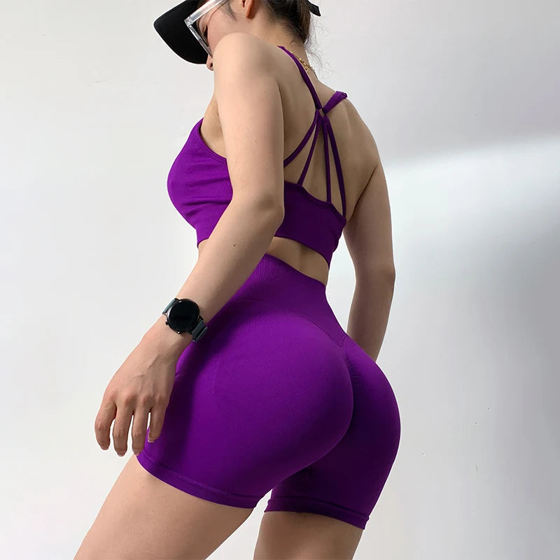 Conjunto de Yoga Feminino de 2 Peças – Cintura Alta, Roupa de Treino e Academia, Conjunto Esportivo