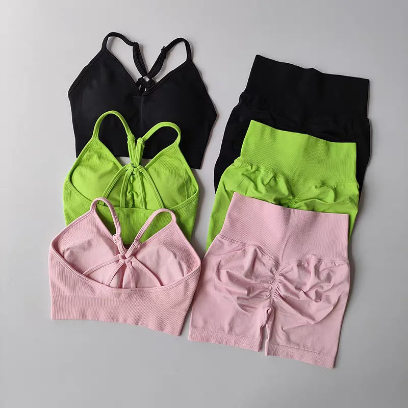 Conjunto de Yoga Feminino de 2 Peças – Cintura Alta, Roupa de Treino e Academia, Conjunto Esportivo