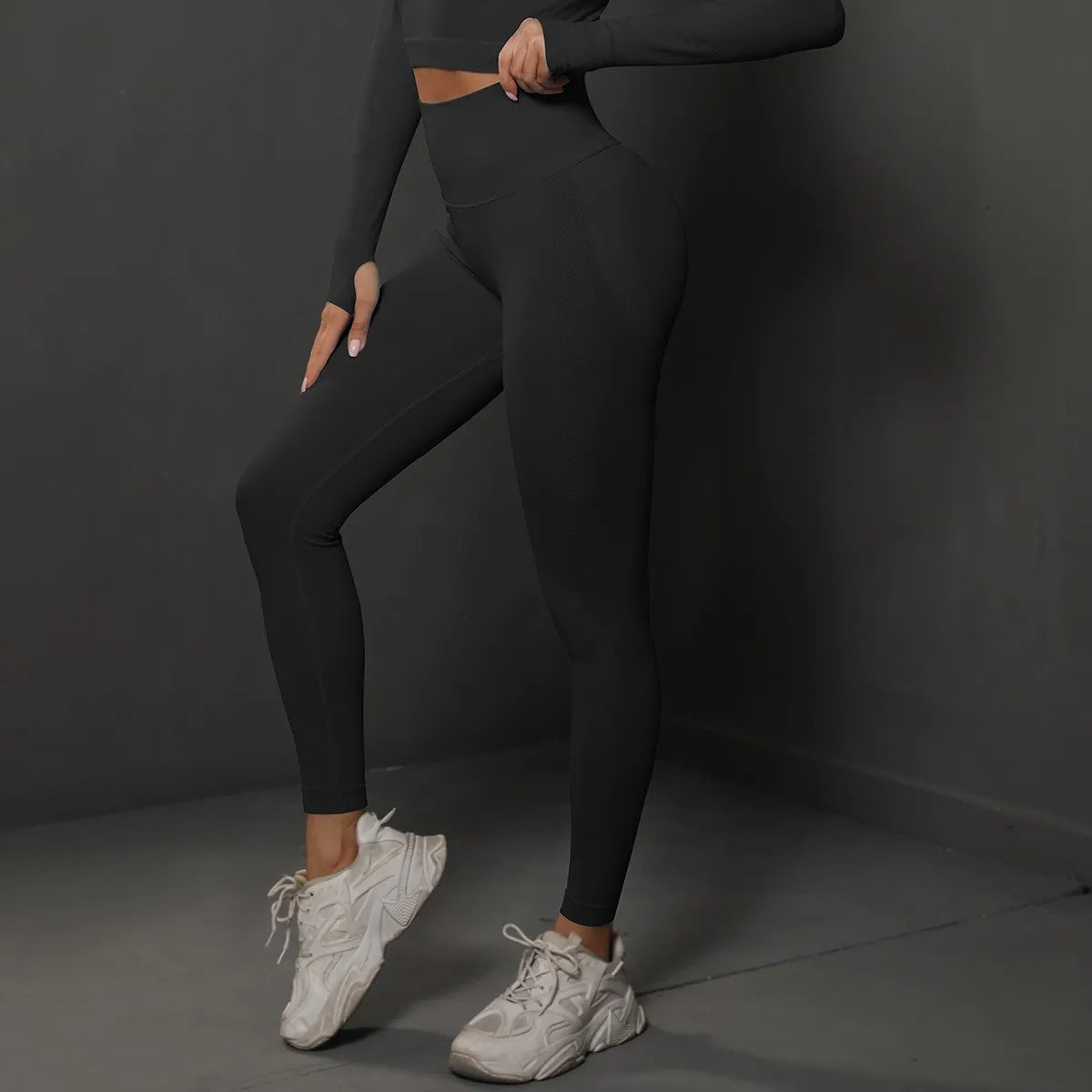 Calça legging Feminina Cintura Alta Sem Costura com Efeito Push-Up – Ideal para Fitness, (Levanta Bumbum e Alta Elasticidade)