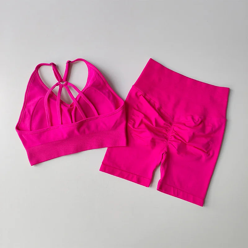 Conjunto de Yoga Feminino de 2 Peças – Cintura Alta, Roupa de Treino e Academia, Conjunto Esportivo