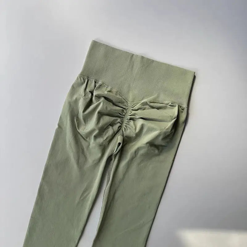 Calça legging Feminina Cintura Alta Sem Costura com Efeito Push-Up – Ideal para Fitness, (Levanta Bumbum e Alta Elasticidade)