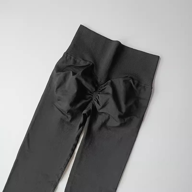 Calça legging Feminina Cintura Alta Sem Costura com Efeito Push-Up – Ideal para Fitness, (Levanta Bumbum e Alta Elasticidade)