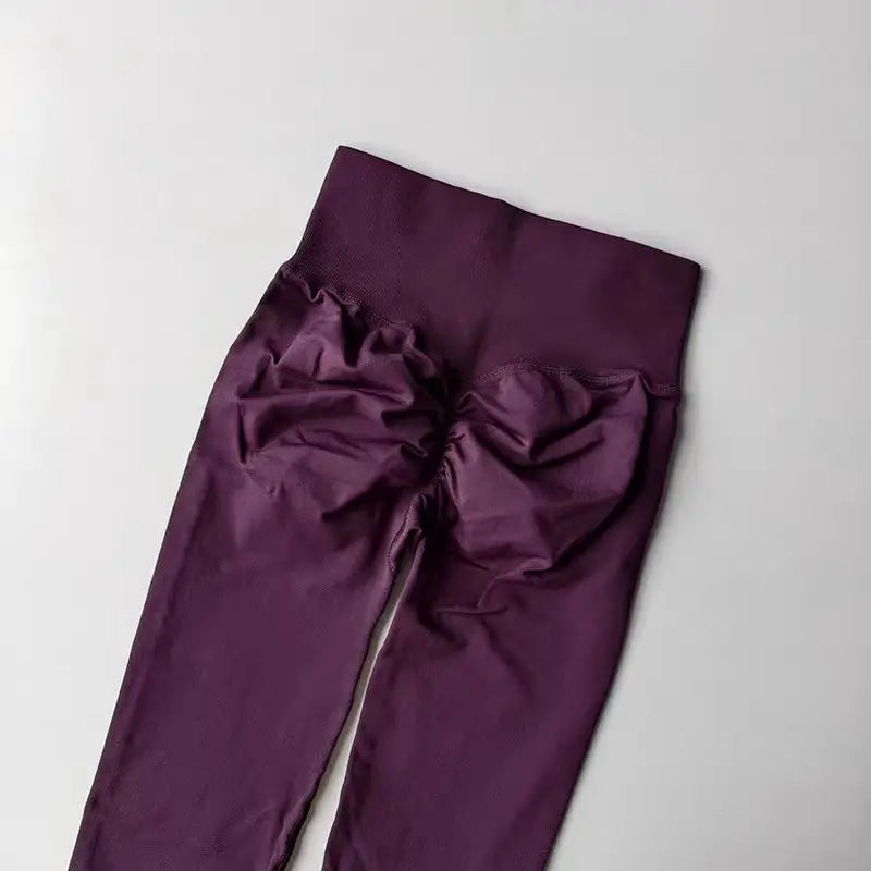 Calça legging Feminina Cintura Alta Sem Costura com Efeito Push-Up – Ideal para Fitness, (Levanta Bumbum e Alta Elasticidade)