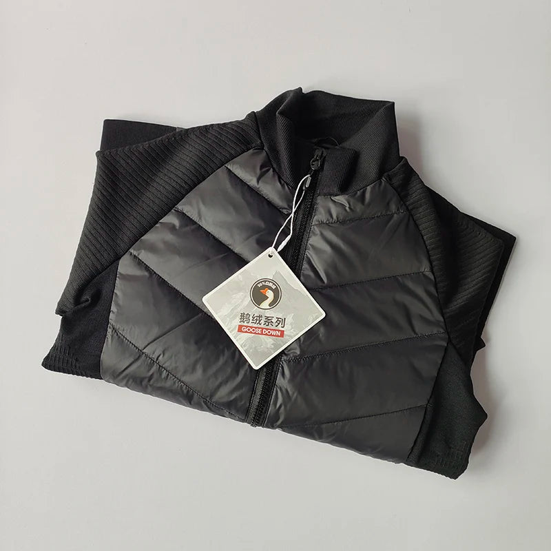 Jaqueta Feminina  para Outono/Inverno – Gola Alta, Ajustada ao Corpo, Quente – Ideal para Esportes, Lazer ao Ar Livre e Yoga