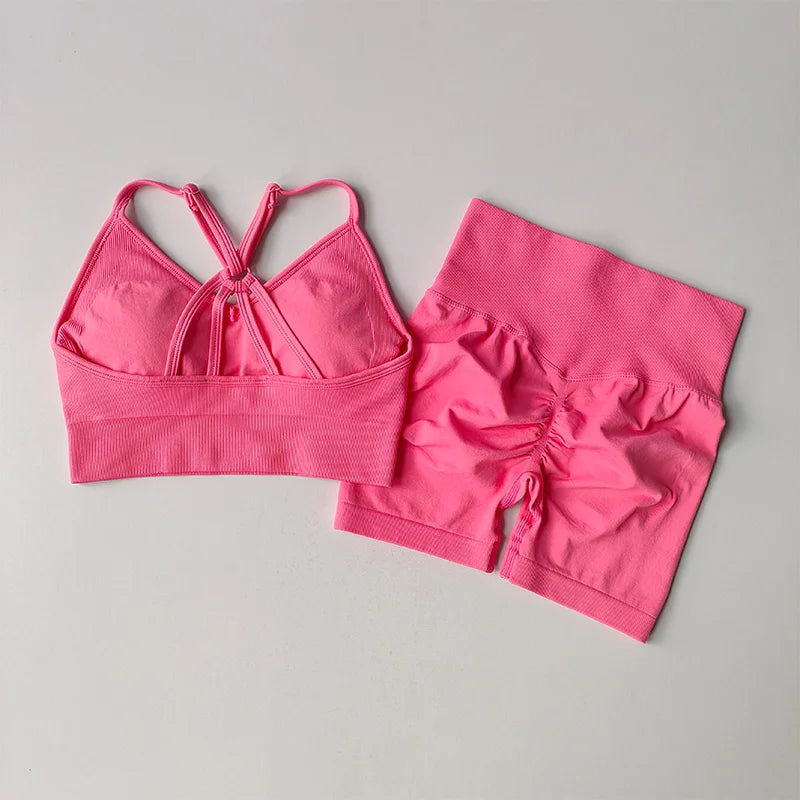 Conjunto de Yoga Feminino de 2 Peças – Cintura Alta, Roupa de Treino e Academia, Conjunto Esportivo