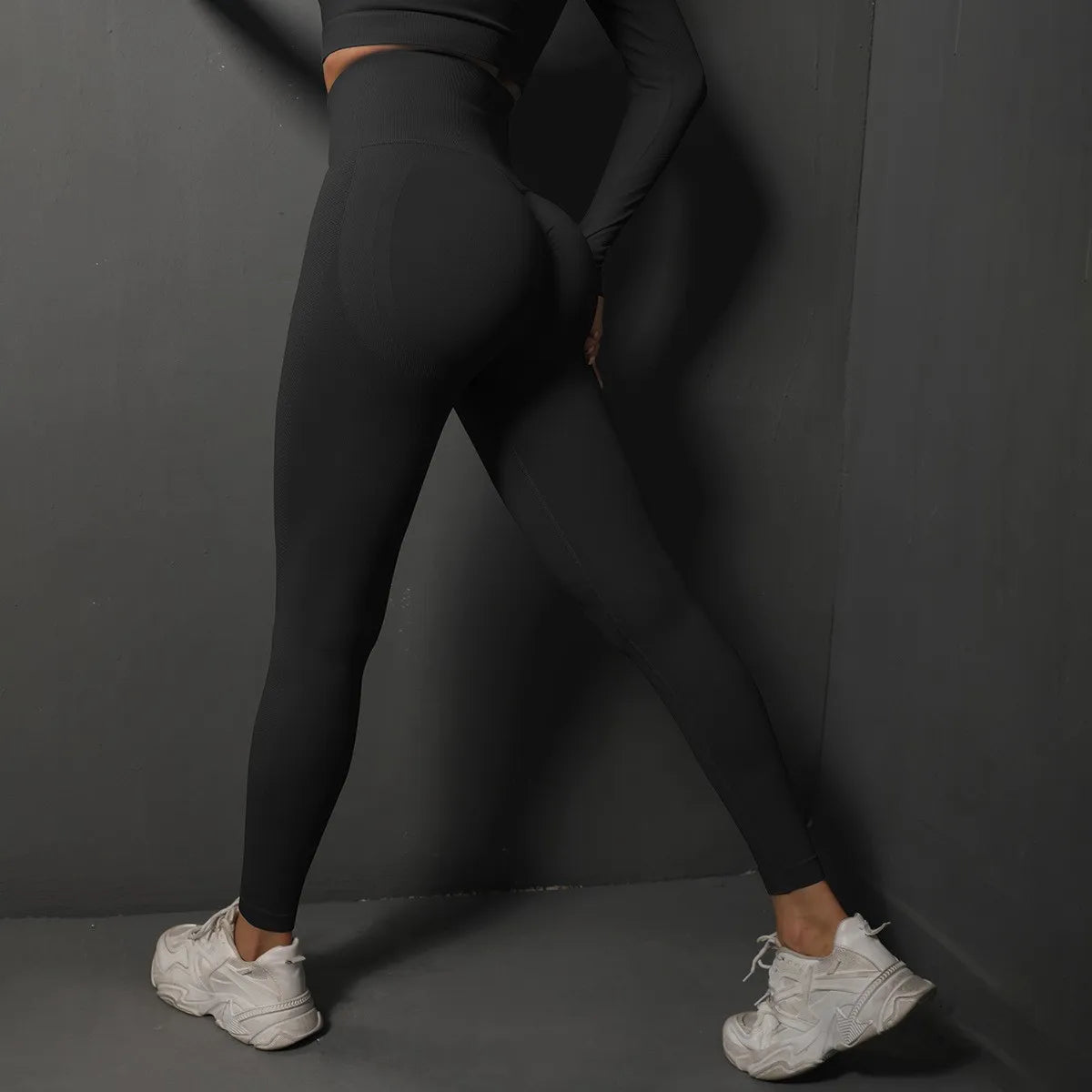 Calça legging Feminina Cintura Alta Sem Costura com Efeito Push-Up – Ideal para Fitness, (Levanta Bumbum e Alta Elasticidade)