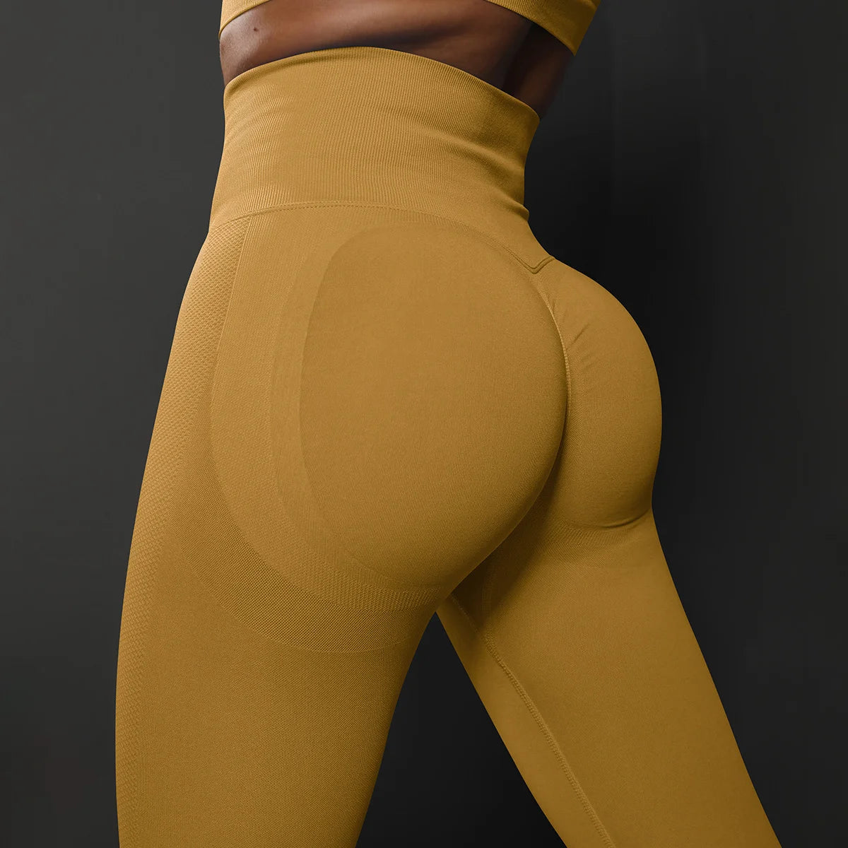 Calça legging Feminina Cintura Alta Sem Costura com Efeito Push-Up – Ideal para Fitness, (Levanta Bumbum e Alta Elasticidade)