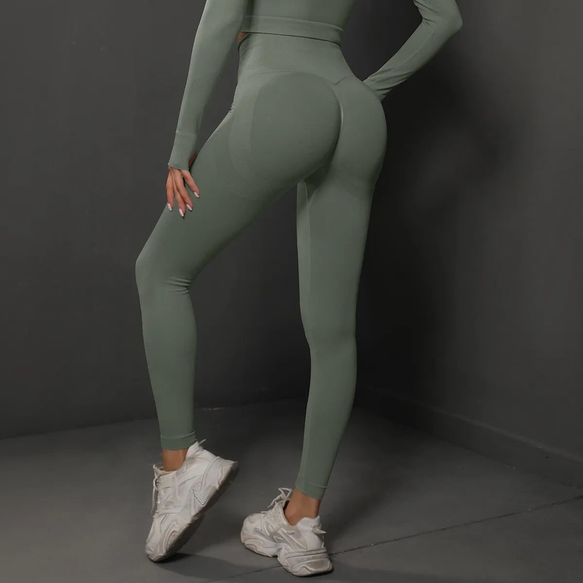 Calça legging Feminina Cintura Alta Sem Costura com Efeito Push-Up – Ideal para Fitness, (Levanta Bumbum e Alta Elasticidade)