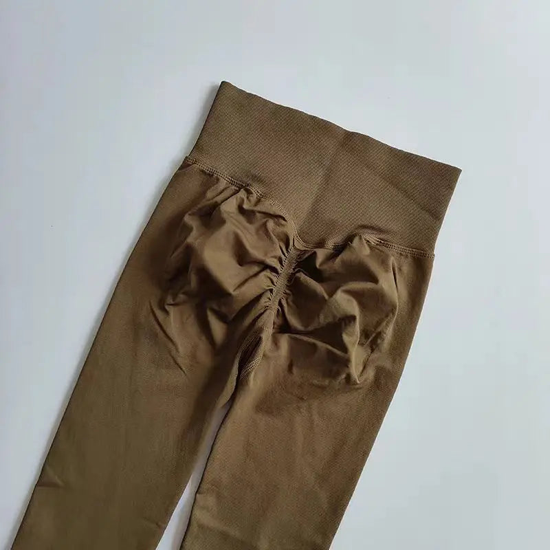 Calça legging Feminina Cintura Alta Sem Costura com Efeito Push-Up – Ideal para Fitness, (Levanta Bumbum e Alta Elasticidade)