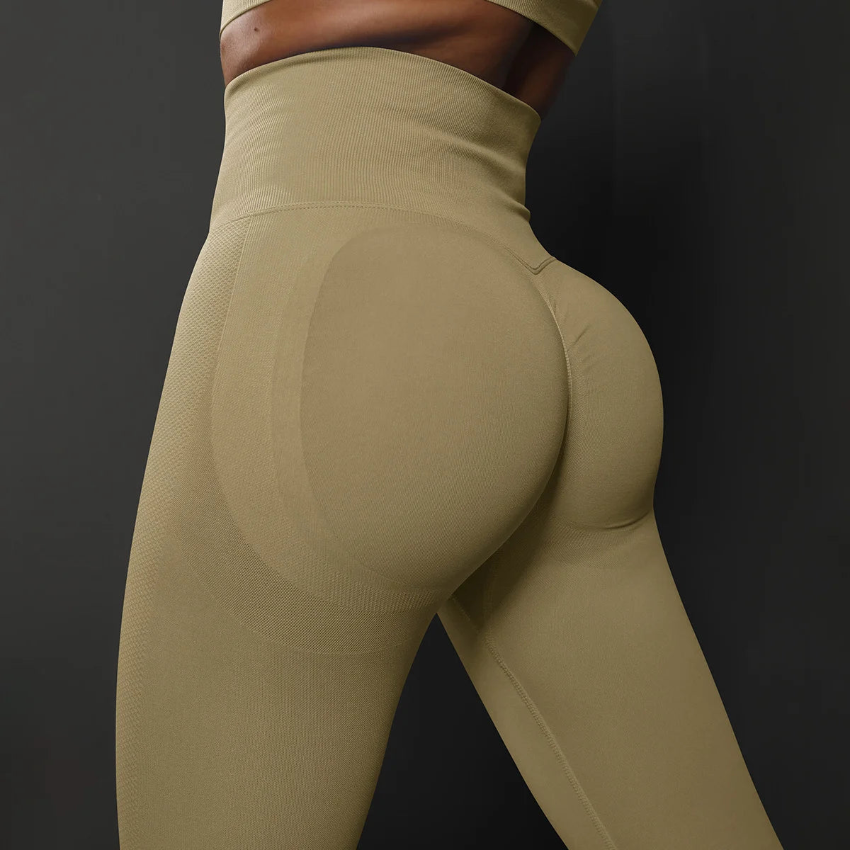Calça legging Feminina Cintura Alta Sem Costura com Efeito Push-Up – Ideal para Fitness, (Levanta Bumbum e Alta Elasticidade)