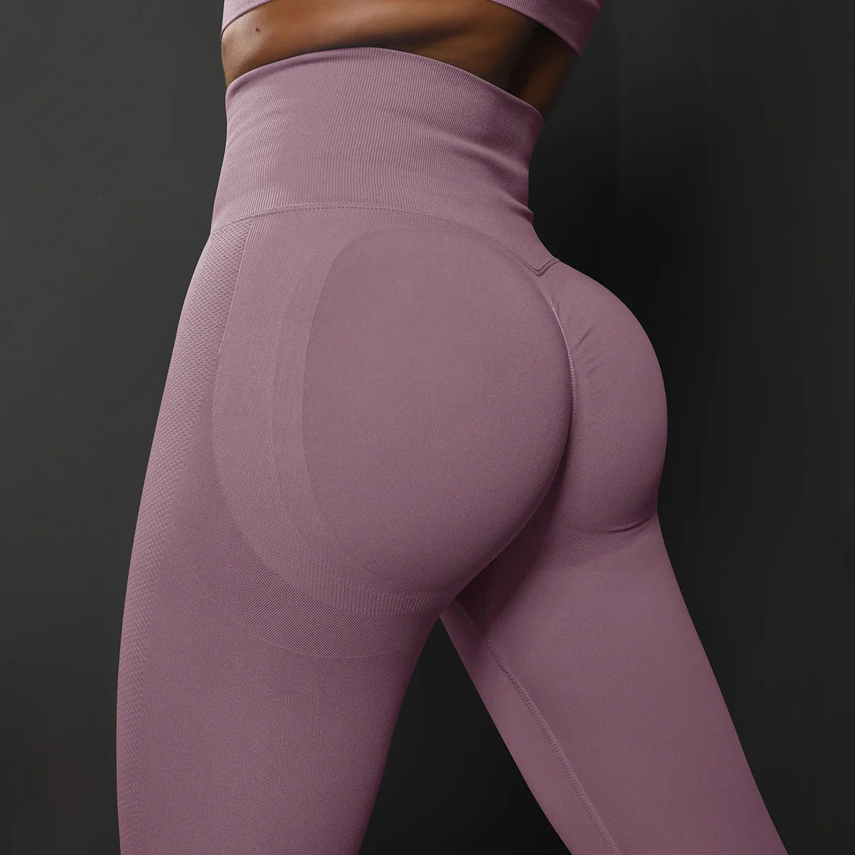 Calça legging Feminina Cintura Alta Sem Costura com Efeito Push-Up – Ideal para Fitness, (Levanta Bumbum e Alta Elasticidade)