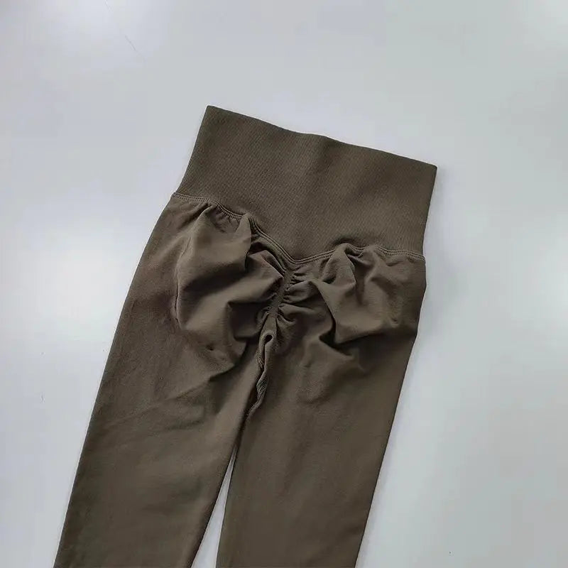 Calça legging Feminina Cintura Alta Sem Costura com Efeito Push-Up – Ideal para Fitness, (Levanta Bumbum e Alta Elasticidade)
