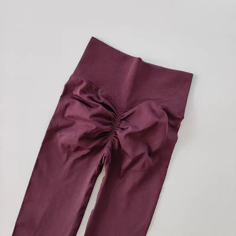 Calça legging Feminina Cintura Alta Sem Costura com Efeito Push-Up – Ideal para Fitness, (Levanta Bumbum e Alta Elasticidade)