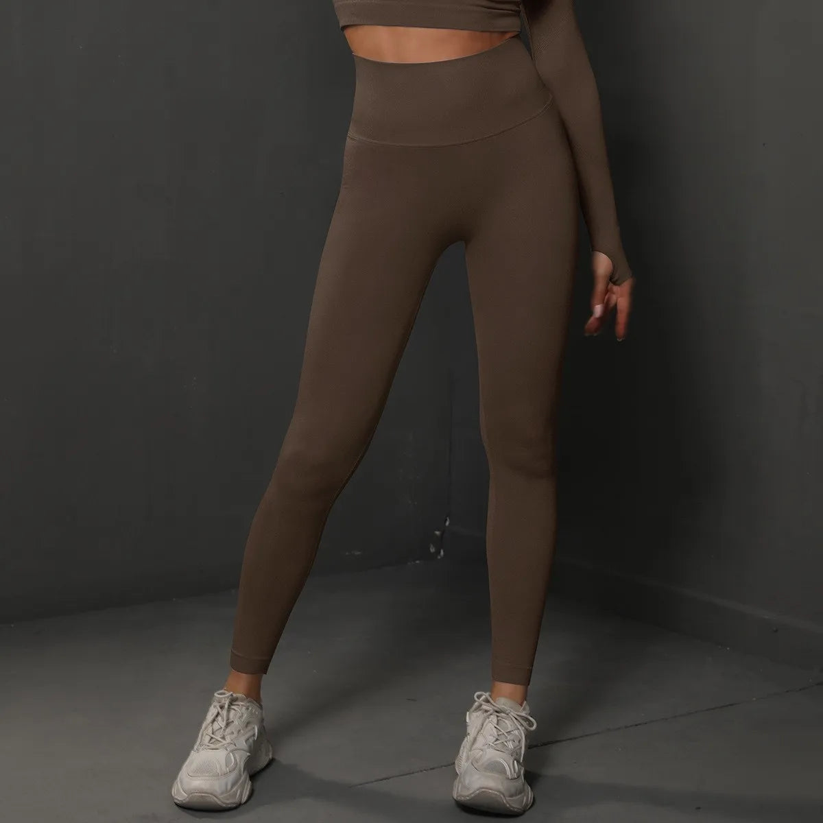 Calça legging Feminina Cintura Alta Sem Costura com Efeito Push-Up – Ideal para Fitness, (Levanta Bumbum e Alta Elasticidade)